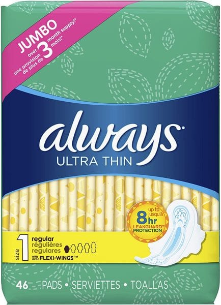 Amazon Deal! 2 FREE Packs of Always Pads!