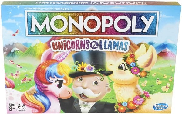 Monopoly Unicorns Vs. Llamas Board Game At Amazon!