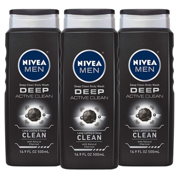 NIVEA Men Active Clean Body Wash, Natural Charcoal Price Drop At Amazon