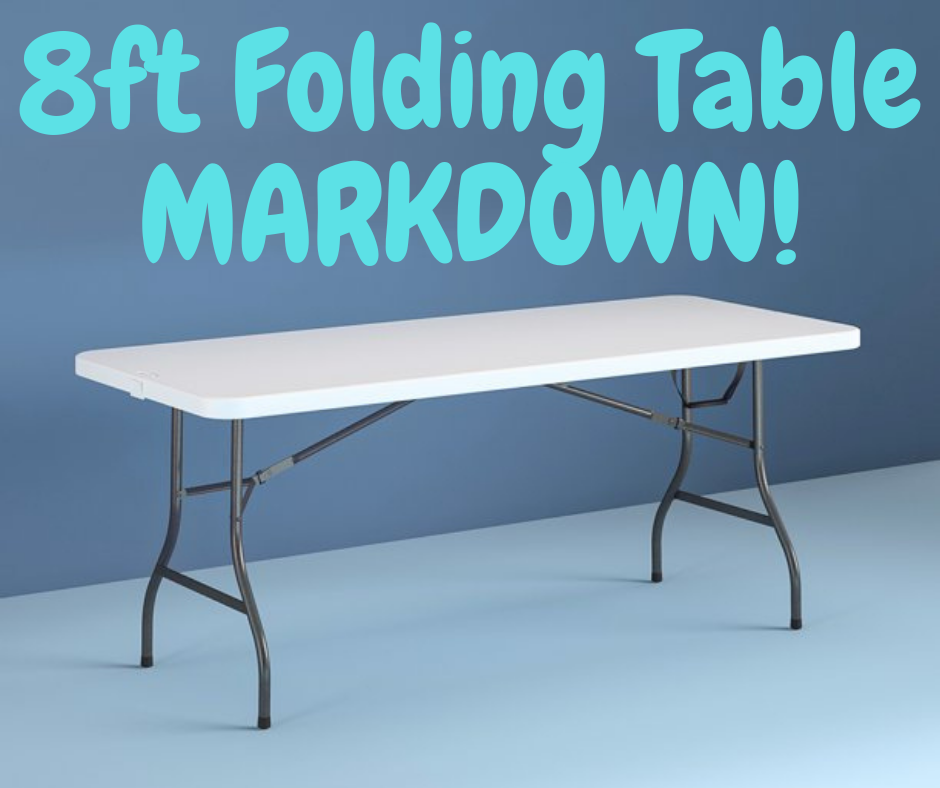 8ft Folding Table MARKDOWN