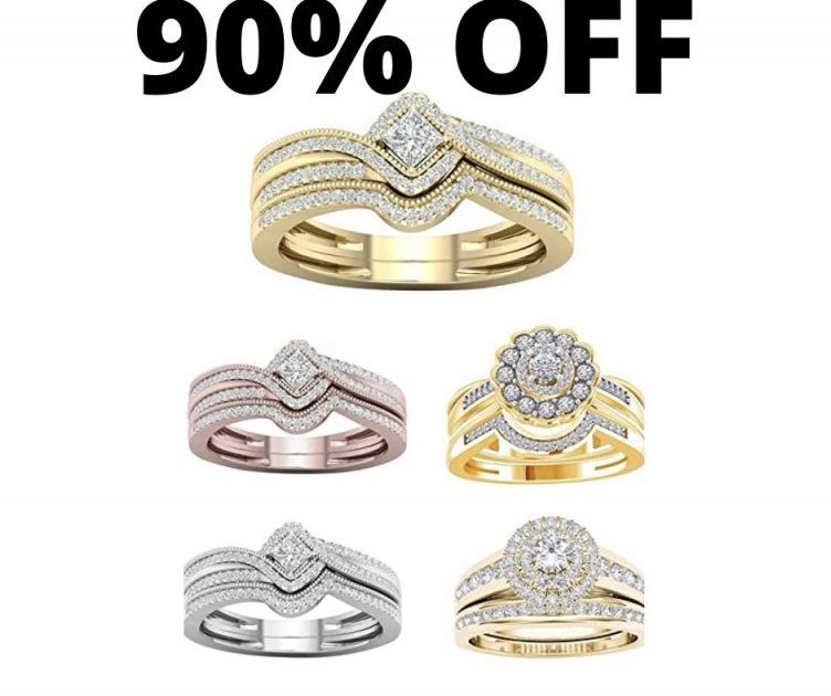 Diamond Elegant Ring Set 90% Off With Code