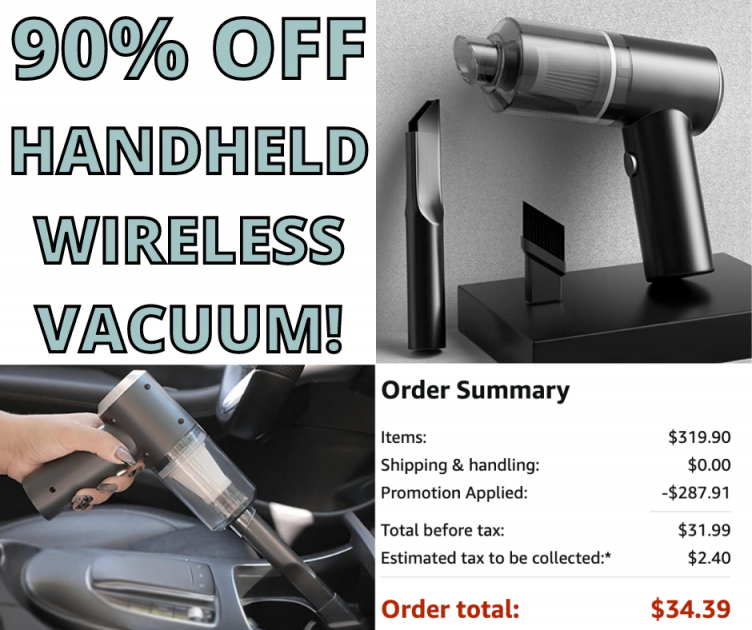 Wireless Handheld Vacuums! 90% Off!