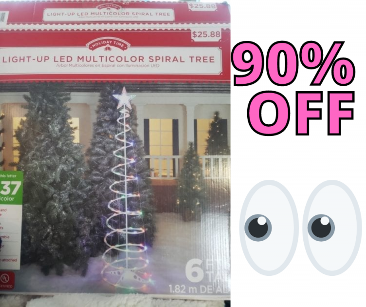 Holiday Time Spiral Tree 90% off at Walmart!!!!!!