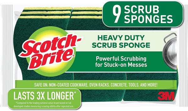 Scotch-Brite Heavy Duty Scrub Sponges Pack of 9 Price Drop at Amazon!