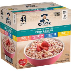 Quaker Instant Oatmeal Fruit & Cream Variety Pack Hot Coupon at Amazon