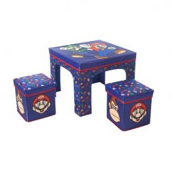 Nintendo Mario Storage Ottoman Table and Chair Play Set Walmart Price Drop!