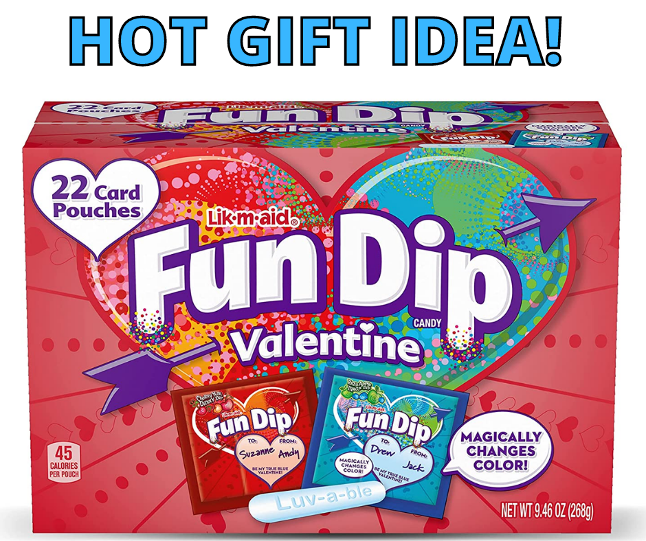22 count Valentines Fun Dip OVER 50% OFF on Amazon!