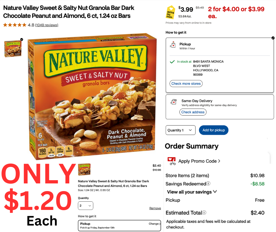 Nature Valley Snack Bars CVS