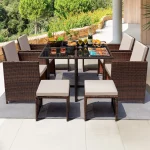 Angelos+Rectangular+8+ +Person+Outdoor+Dining+Set+with+Cushions
