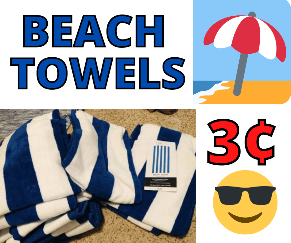 Beach Towels ONLY 3¢