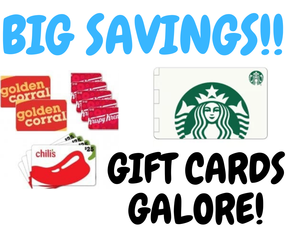 BIG Savings on Gift Cards available now at Sams Club!!
