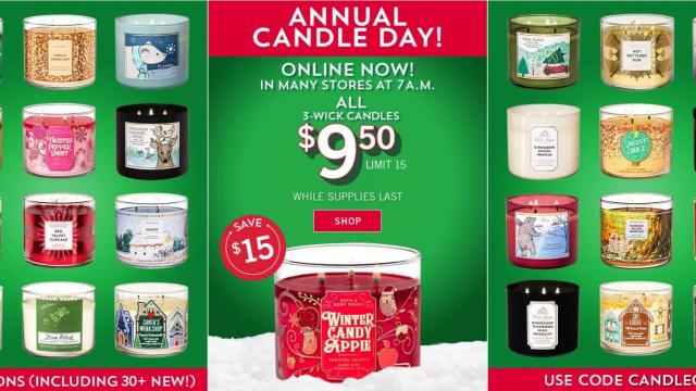 Bath and Body Works Candle Sales