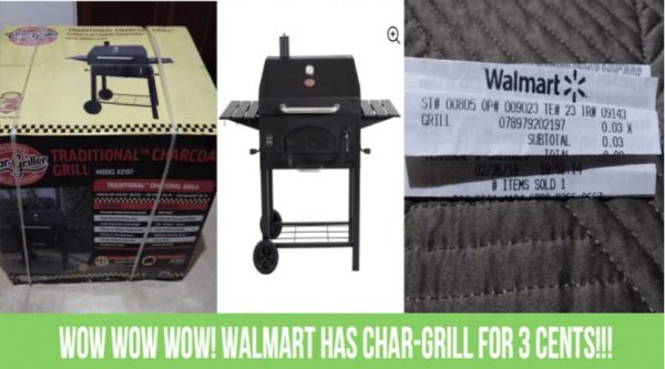 Charcoal GRILL ONLY 3¢ At Walmart!