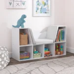 Bookcase+with+Reading+Nook,+6+Shelves