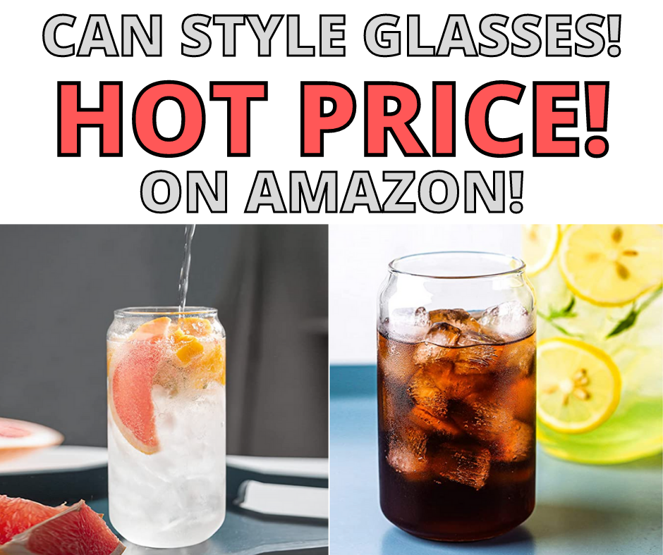 Set Of 6 Can Style Glasses! HOT Price On Amazon!