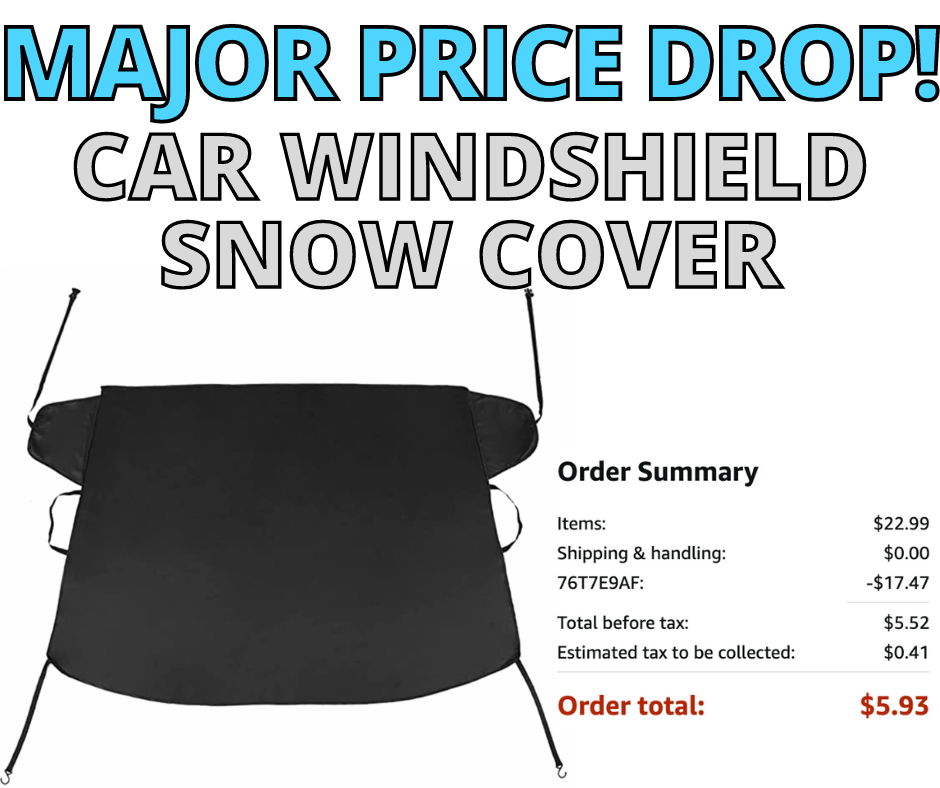 Car Windshield Snow Cover! Major Savings On Amazon!