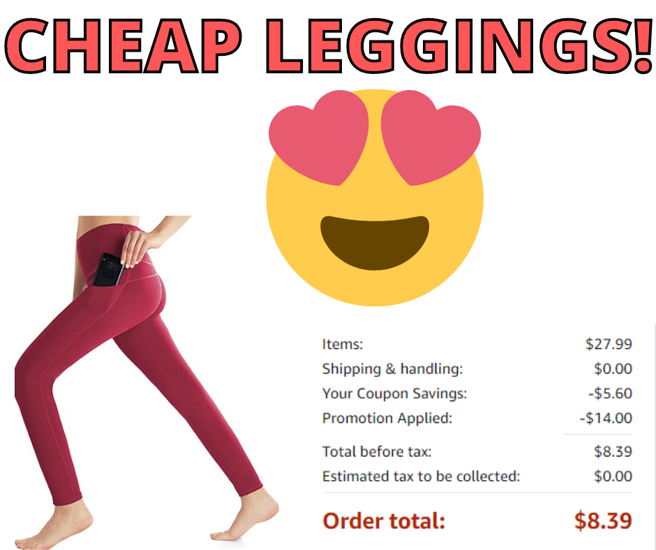 Work Out Leggings WITH Pockets HOT PRICE on Amazon!