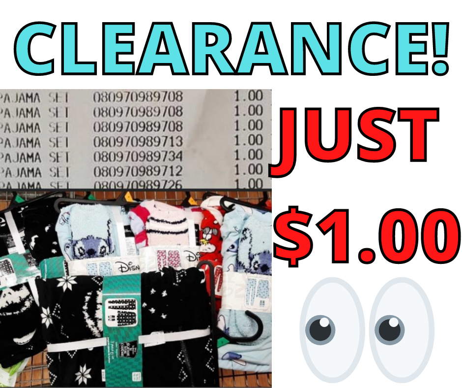 3Piece Pajamas Sets Just $1.00 at Walmart!
