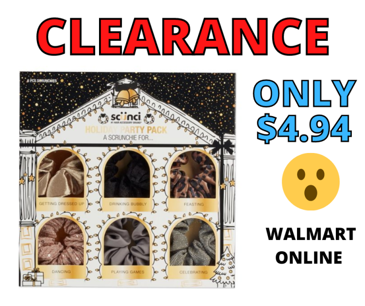 Scunci Glam Scrunchie Gift Box, 6 CT Walmart Clearance