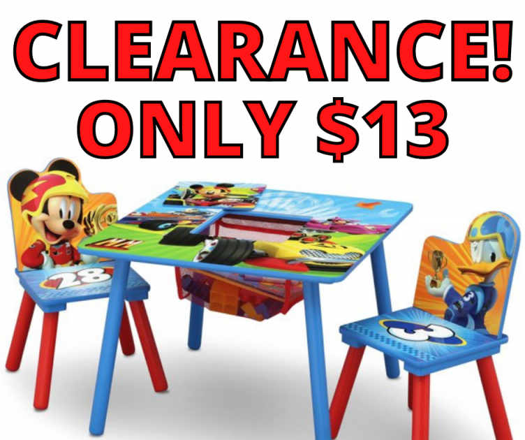 Disney Mickey Mouse Wood Kids Table and Chairs Set Only $13 at Walmart!
