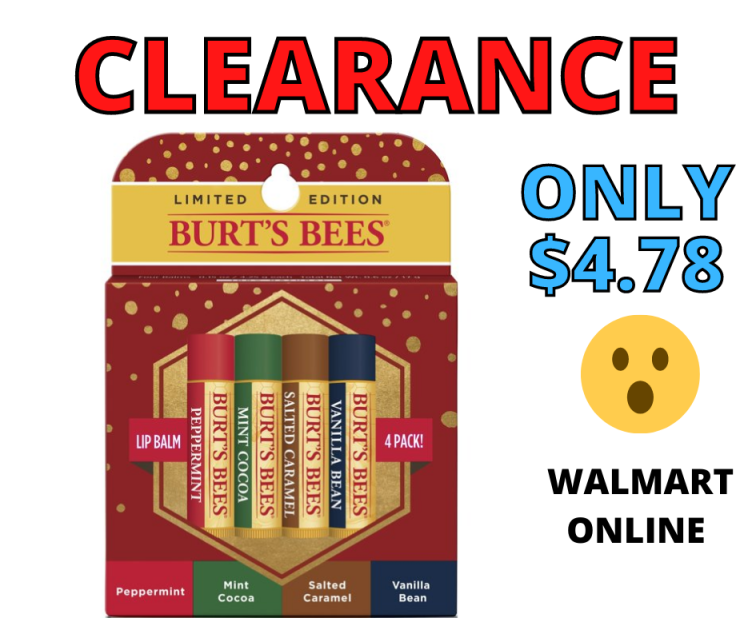 Burt’s Bees Holiday Lip Care Gift Set Walmart Clearance