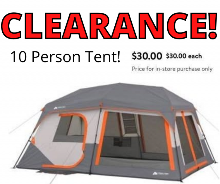 Ozark Trails 10 Person Camping Tent only $30 at Walmart!!! (was $179!)