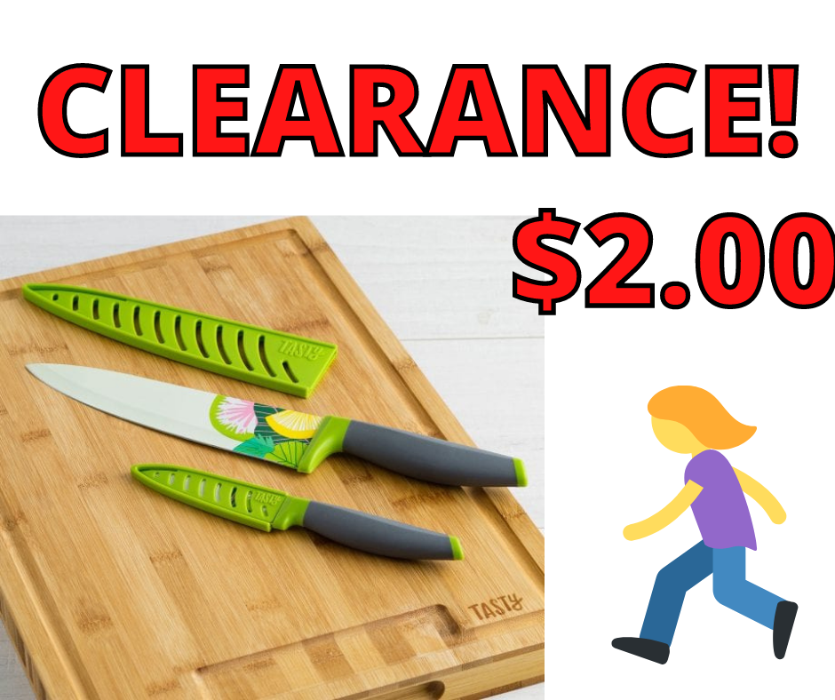 Tasty Green Printed Knife Set Only $2.00 at Walmart!