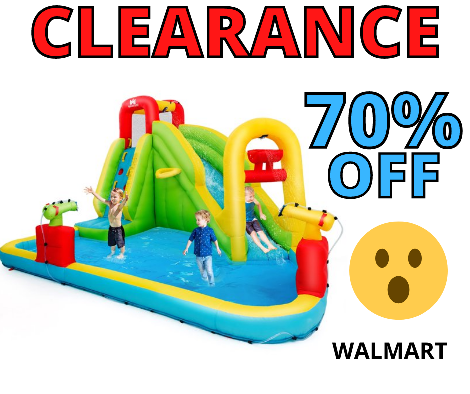 Huge Markdown On Inflatable Water Splash Bounce With Slide At Walmart