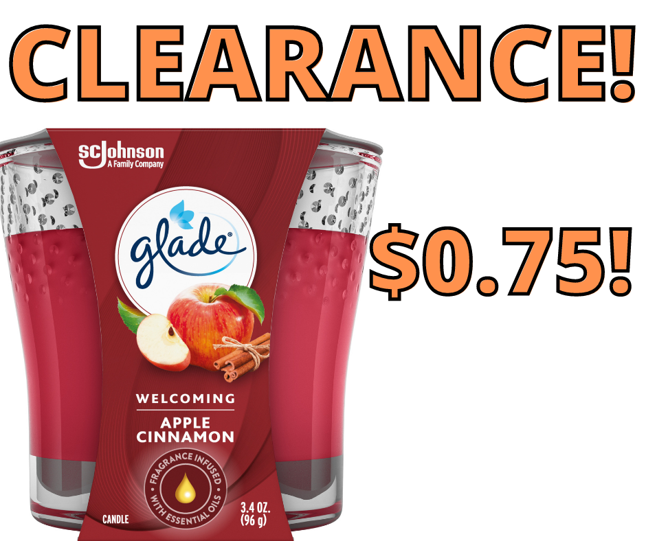 Glade Candle Apple Cinnamon Just 75 Cents at Walmart!!