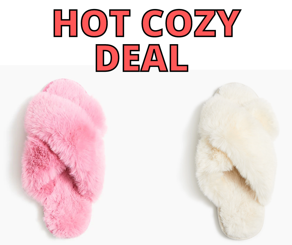 Furry Slide Slippers HOT DEAL with Code! Plus FREE SHIPPING!