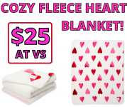 COZY FLEECE HEART BLANKET