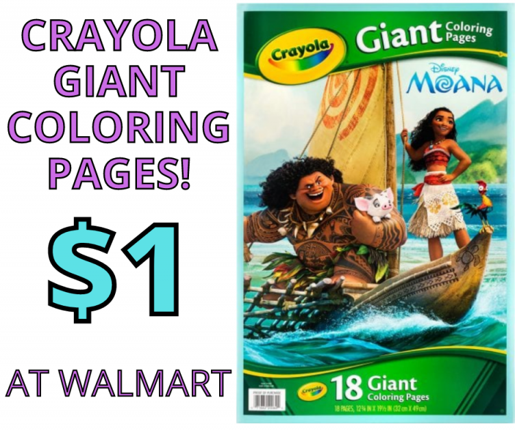 Crayola Giant Coloring Pages Disney’s Moana only $1 At Walmart!