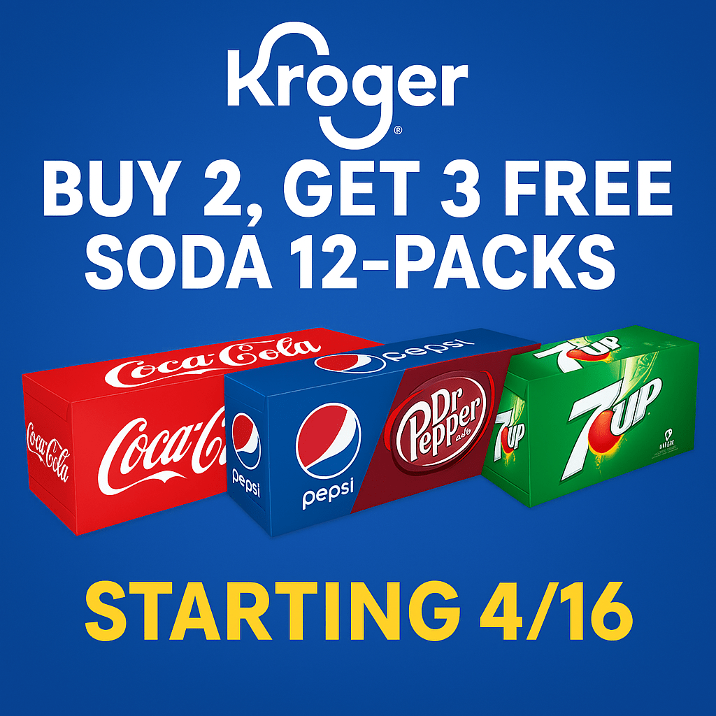 Stock Up & Save: Kroger’s Buy 2, Get 3 Free Soda Deal Starts April 16