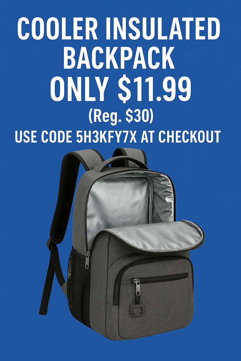🧊 Cooler Insulated Backpack Only $11.99 on Amazon (Reg. $30)