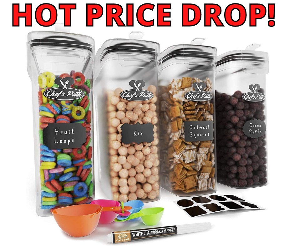 Airtight Cereal Storage Containers HOT SALE at Amazon!