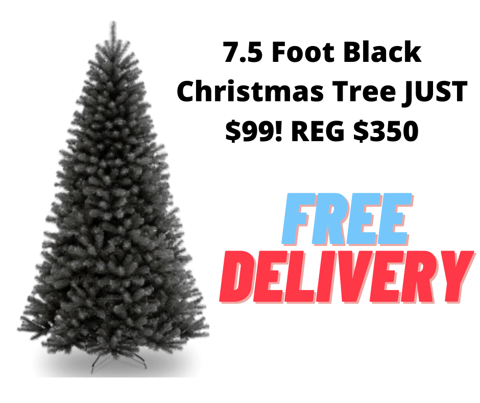 7.5 Foot Black Christmas Tree JUST $99 at Michaels! REG $350