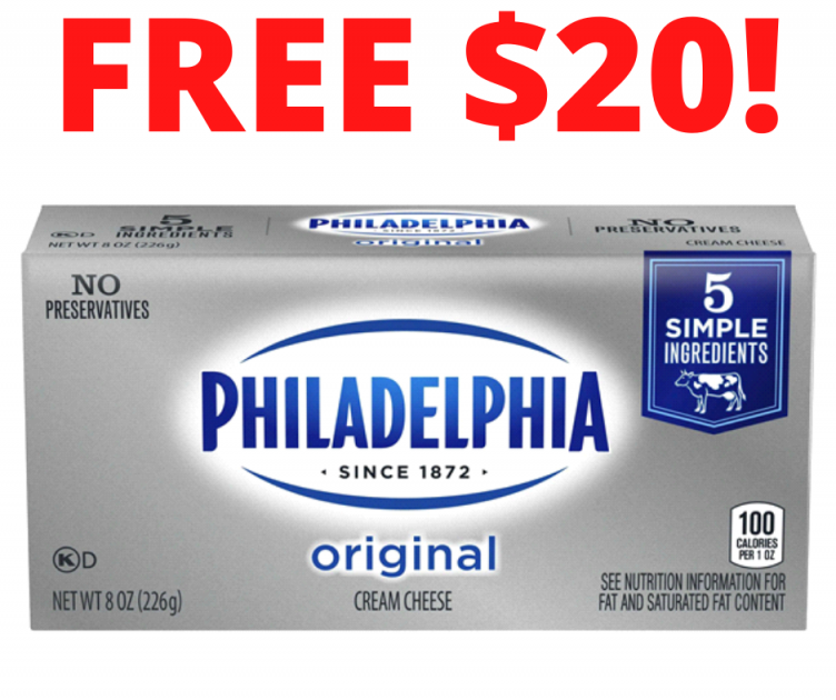 FREE $20 From Philadelphia Cream Cheese! GET YOURS NOW!