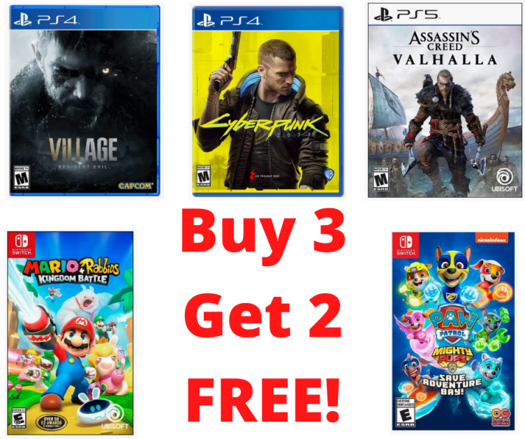 GameStop Hot Video Game Sale! Buy 3 Get 2 FREE!