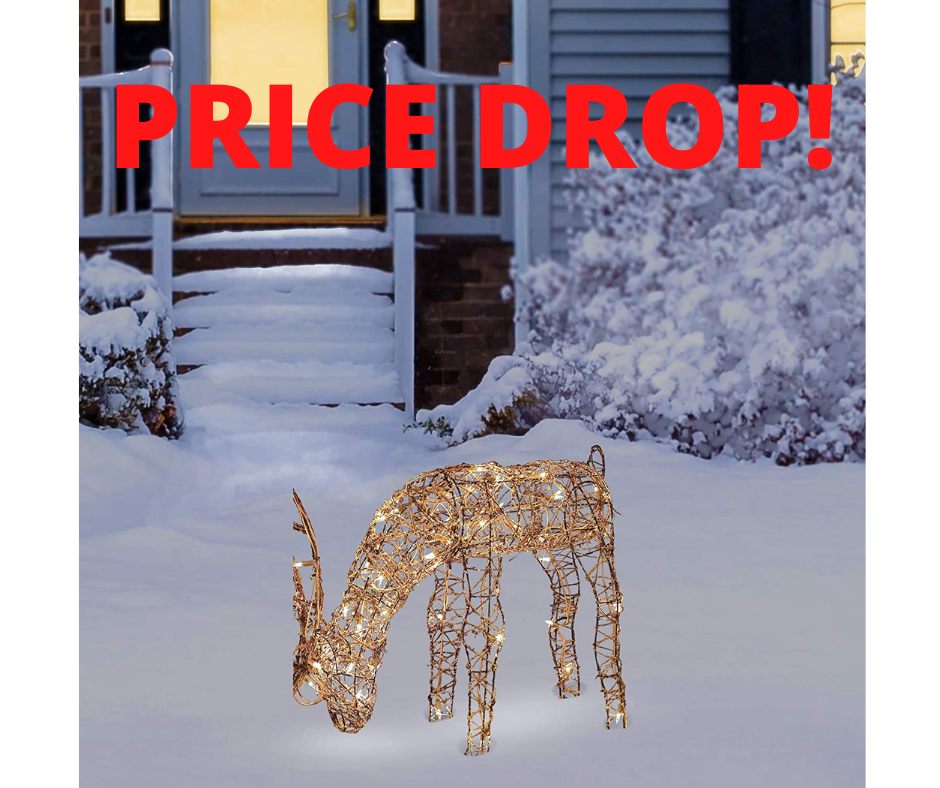 Grazing Reindeer with Lights HOT Amazon Deal!