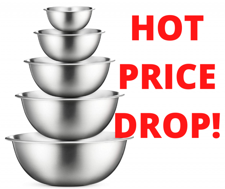 Stainless Steel Mixing Bowls HOT Price Drop at Amazon!