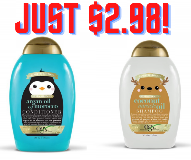 OGX Holiday Edition Shampoo and Conditioner JUST $2.98! GO!