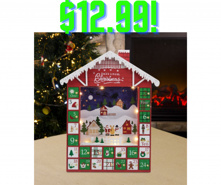 Holiday Time Lighted Advent Calendar JUST $12.99 at Walmart!