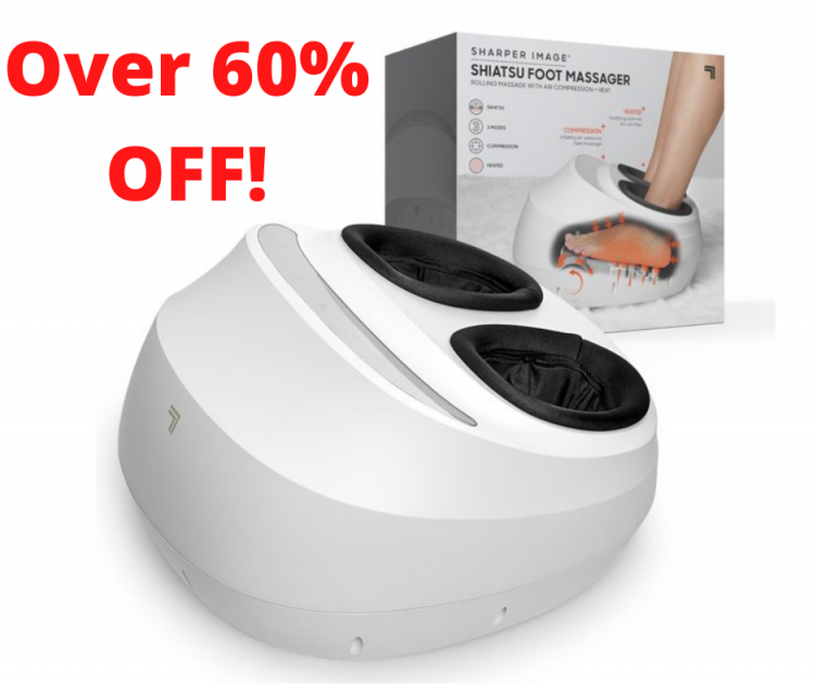 Sharper Image Shiatsu Foot Massager OVER 65% OFF at Walmart!