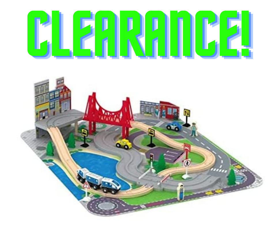 Imaginarium 40pcs Road & Rail Train Set CLEARANCE at Woot!