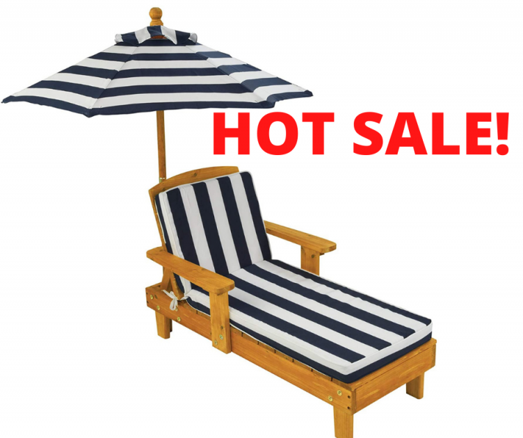 KidKraft Outdoor Wooden Chaise Lounge HOT Amazon Deal!