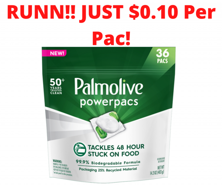 Palmolive PowerPacs Dishwasher Pods JUST $0.10 Per Pac!