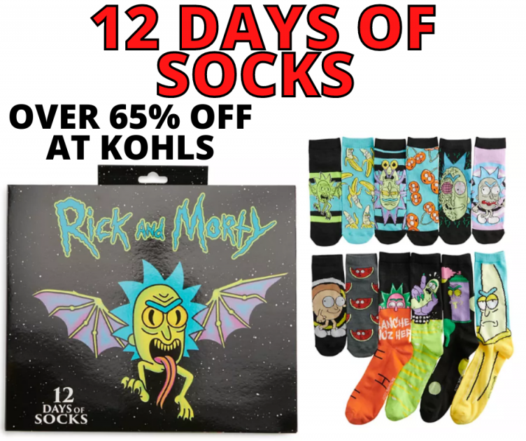 12 Days of Socks OVER 65% OFF at Kohls! GO NOW!