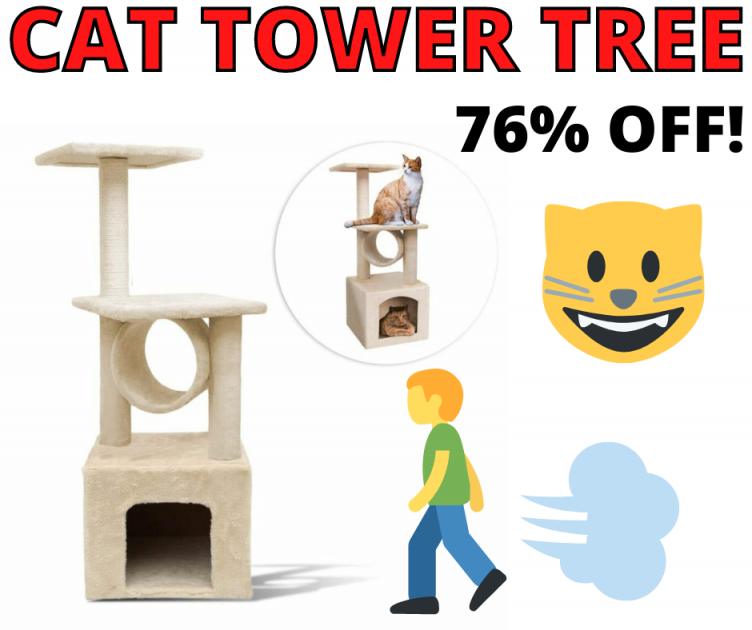 Cat Tower Tree JUST $36.99 REG $150 at Daily Steals!