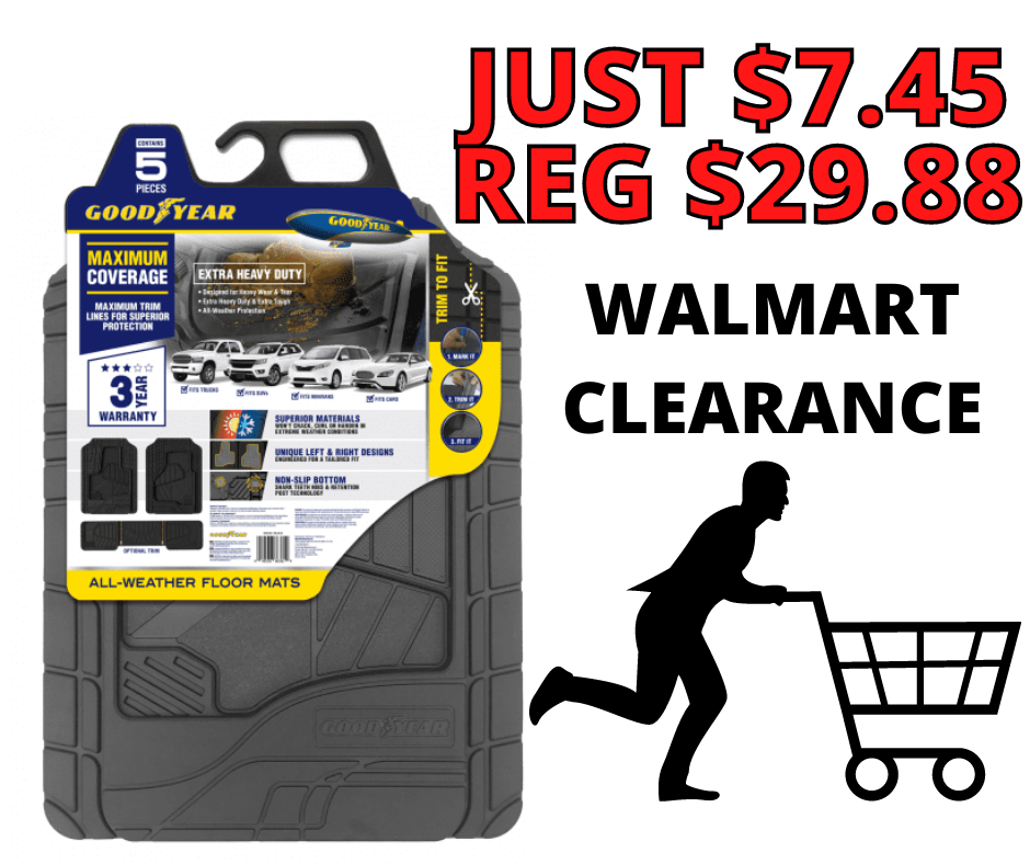 Goodyear Heavy Duty All Weather Custom Fit Rubber Floor Mats Price Drop at Walmart!