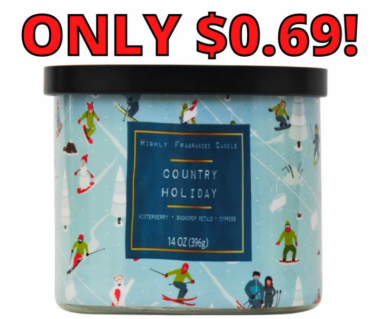 3 Wick Christmas Candles JUST $0.69 at Walmart! GO NOW!